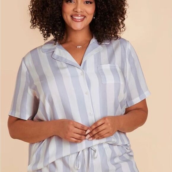BIRDY GREY Eddie Striped PJ Sleepwear Set size Medium Striped Taupe NWT in packg - Picture 3 of 6